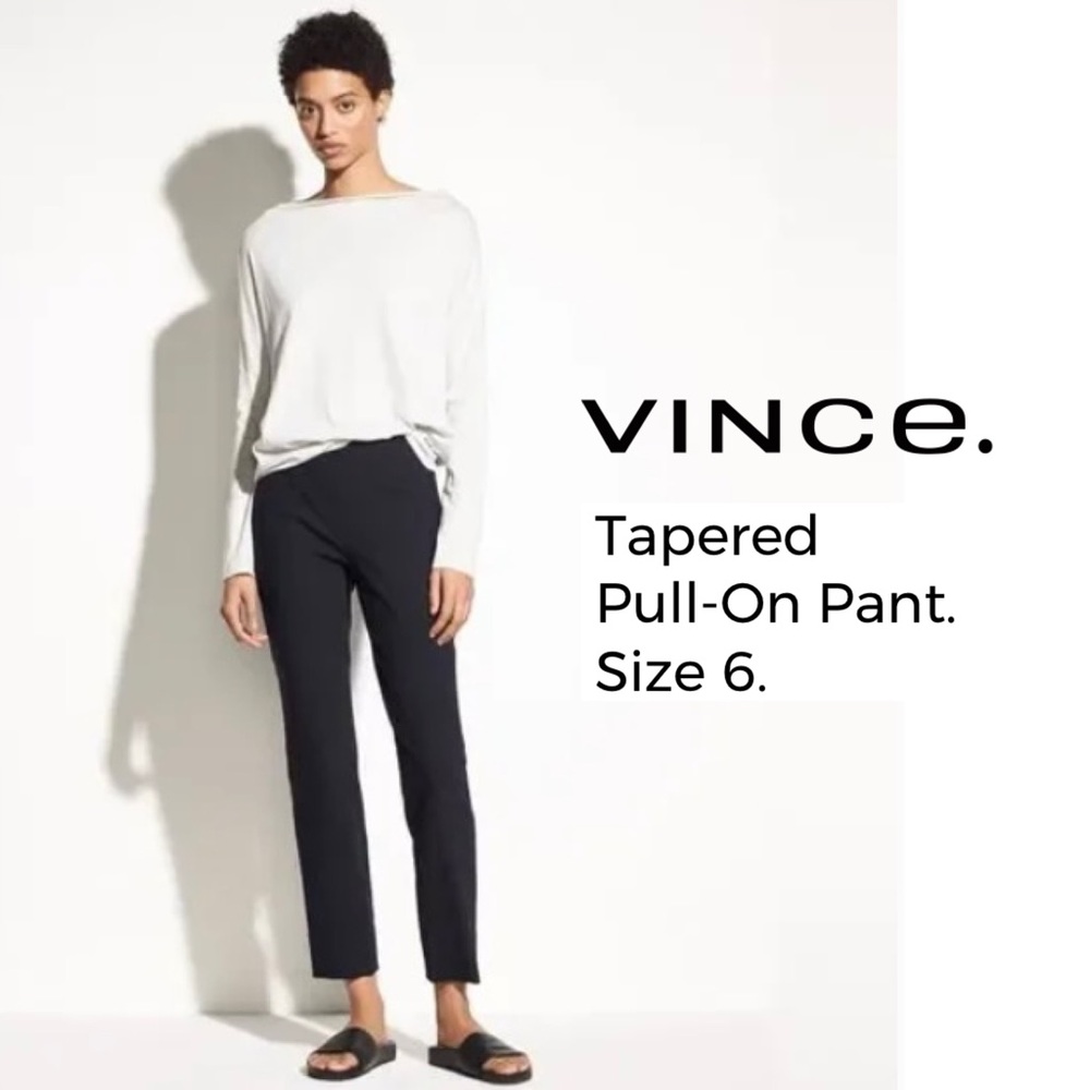 VINCE Tapered Pull-On Pant Black